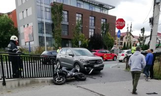 Accident cu motociclist pe Bună Ziua