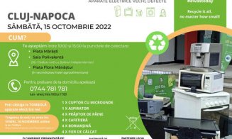 Campanie de colectare gratuită a deșeurilor electrice- sâmbătă, 15 octombrie 2022