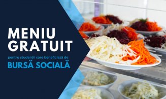 O masă caldă pentru studenții unei universități din Cluj, cu burse sociale