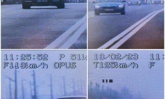 INCONȘTIENȚA LA VOLAN! Șoferi și cu 172 km/h, prinși la ieșire din Cluj-Napoca