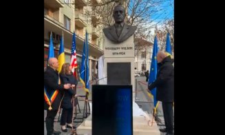 Bustul lui Woodrow Wilson, dezvelit în Piața Lucian Blaga