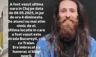 A DISPĂRUT TÂNĂRUL DIN CLUJ-NAPOCA! Oricine are informații, să contacteze poliția sau să sune la numărul de urgență 112!
