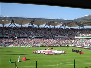 Cum se vede Cluj Arena de pe noul stadion din Varşovia