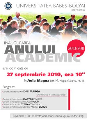 Anul universitar se deschide luni la UBB