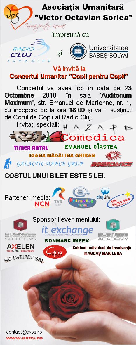 Concert caritabil pentru UPU Pediatrie