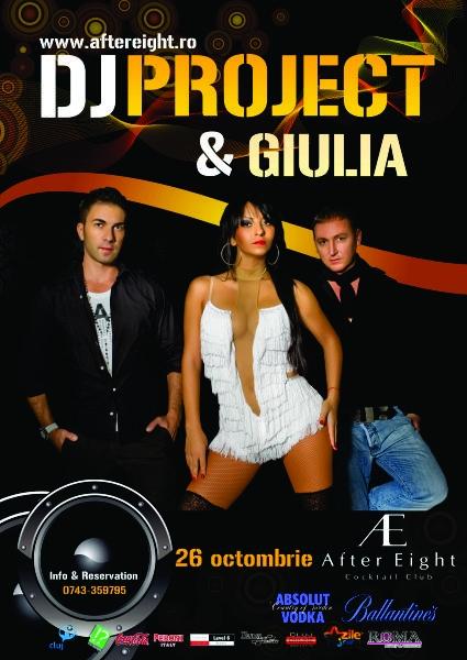DJ Project şi Giulia revin a treia oară în 2010 într-un club clujean, diseară