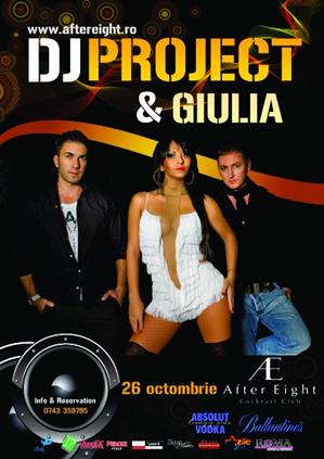 DJ Project şi Giulia revin a treia oară în 2010 într-un club clujean, diseară