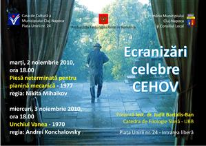 Două filme clasice după nuvele de Cehov, proiectate gratis la Cluj