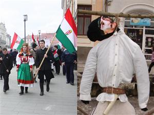 15 martie fără extremişti la Cluj, dar cu Avram Iancu “spânzurat” în Secuime