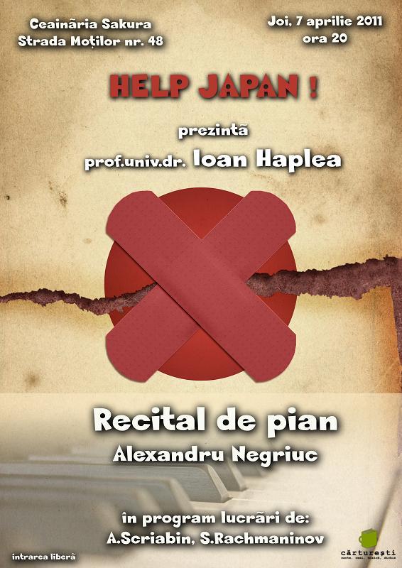 Concert de pian pentru sinistraţii din Japonia
