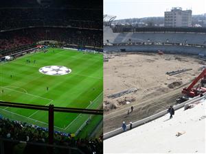 Soseşte gazonul pentru Cluj Arena. Modelul: San Siro din Milano