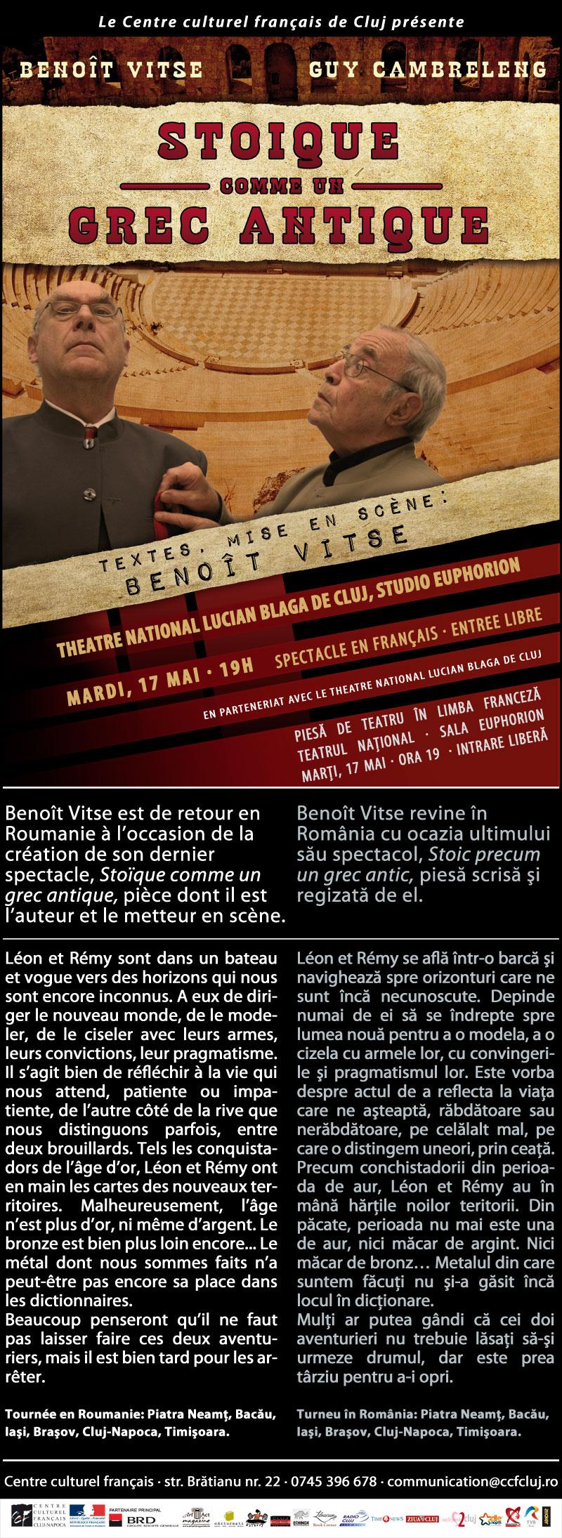 Fostul director al Ateneului din Iaşi pune în scenă o piesă franceză la Cluj