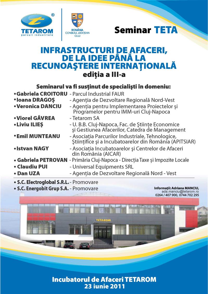 Infrastructura de afaceri, dezbătută la Cluj