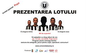 Realitatea TV Cluj transmite LIVE prezentarea lotului Universităţii