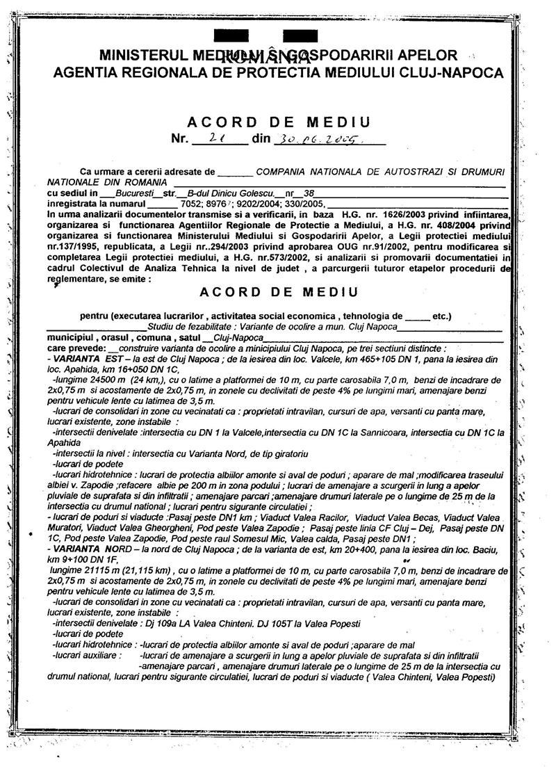 Breteaua de ocolire a centurii Vâlcele - Apahida nu are aviz de mediu, acuză PSD. Vezi documentele