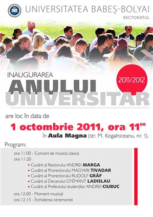 Anul universitar de la UBB se deschide cu un concert de muzică clasică