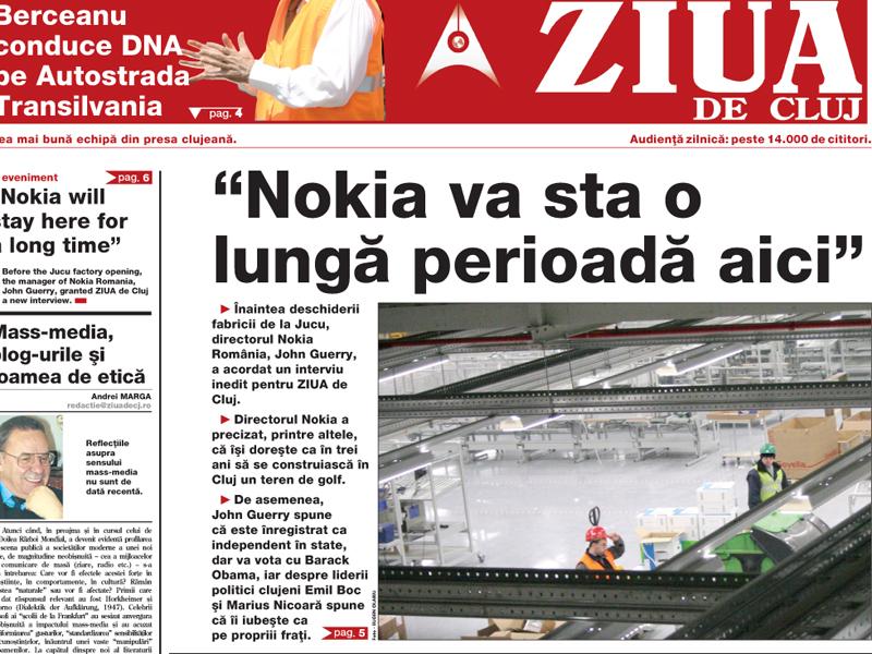 NOKIA la CLUJ: Trei ani de negocieri, trei ani de producţie şi o uşă trântită în nasul clujenilor