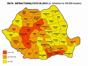 Clujul, în primele zece judeţe la rata infracţionalităţii   
