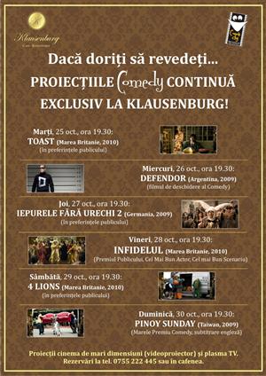 Proiecţiile Comedy continuă la Klausenburg