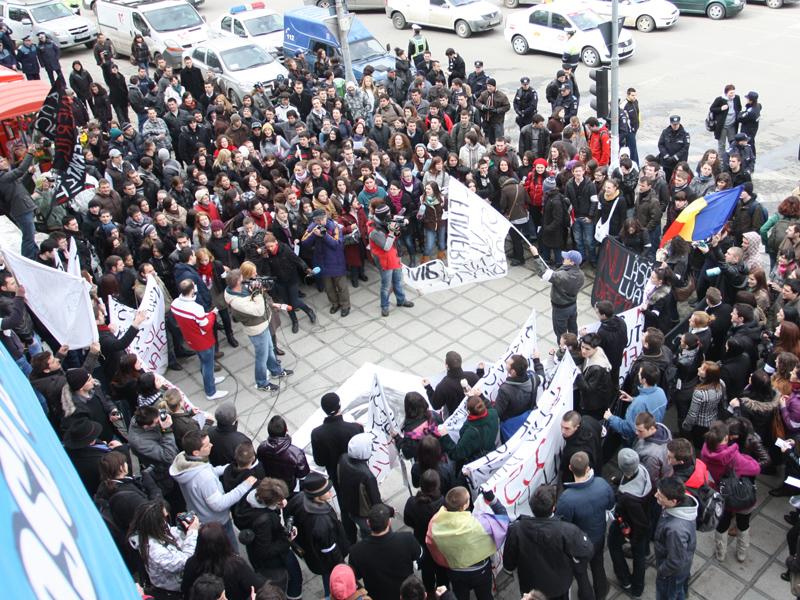 Studenţii fac “Protestul pixurilor” la Cluj