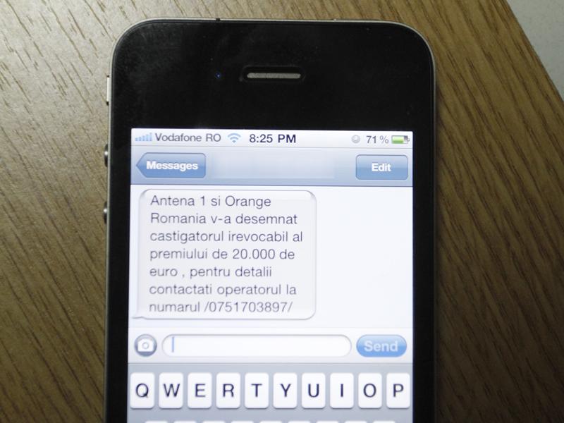 Clujeni “ţepuiţi” prin SMS