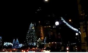 Iluminat de discotecă pe străzile din centrul Clujului după o avarie electrică VIDEO