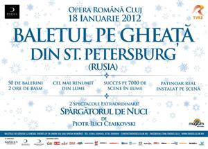 Balet pe gheaţă pe scena Operei Române din Cluj-Napoca. Un spectacol interpretat de 
