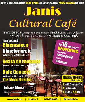 Romanţe şi jazz la redeschiderea Janis Cultural Cafe