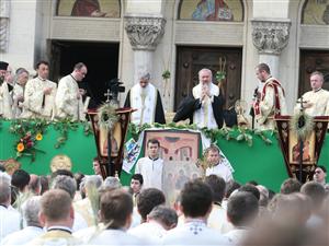 Un fragment din Sfânta Cruce, expus patru zile în Piaţa Avram Iancu