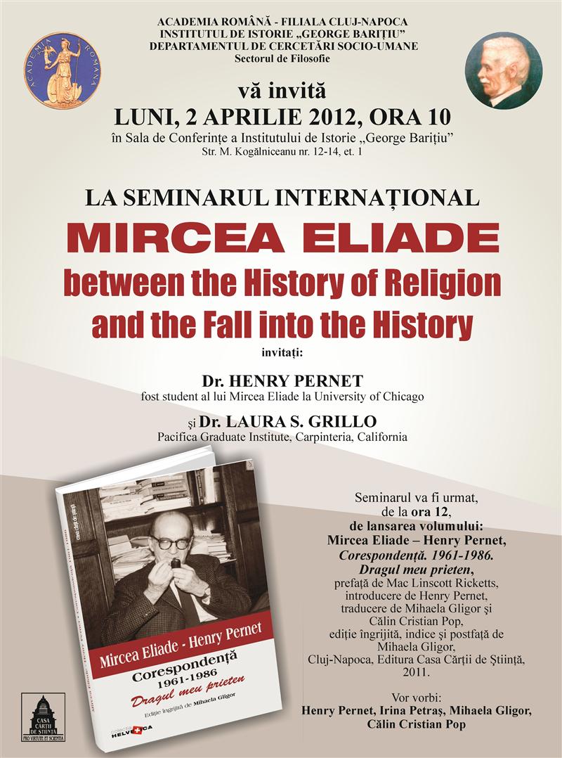 Un fost student al lui Mircea Eliade ţine un seminar la Cluj