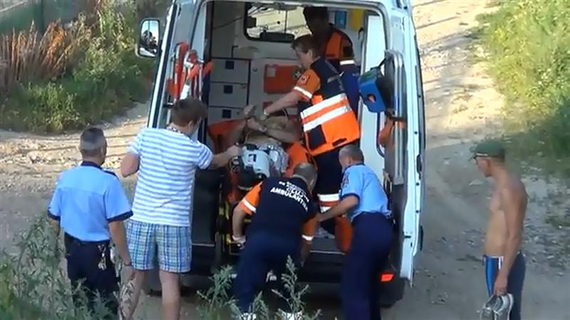 Pescar electrocutat la Dej VIDEO