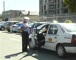 Taxiurile de la aeroport au fost verificate de poliţişti VIDEO