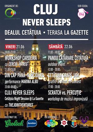 Ce puteţi face pe Cetăţuie în cadrul evenimentului Cluj Never Sleeps 