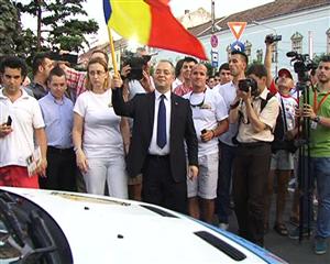 Boc la startul unui raliu: 