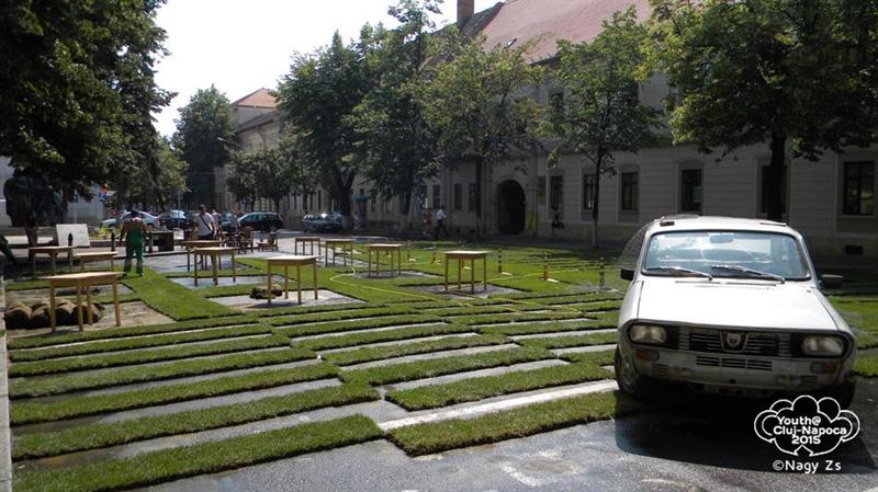 Gazon natural pe strada Kogălniceanu FOTO