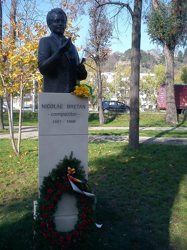 Protest pentru cultură: statuia compozitorului Nicolae Bretan, 