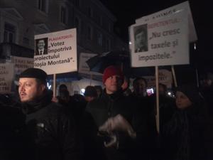 Miting de protest la Cluj împotriva guvernării USL FOTO