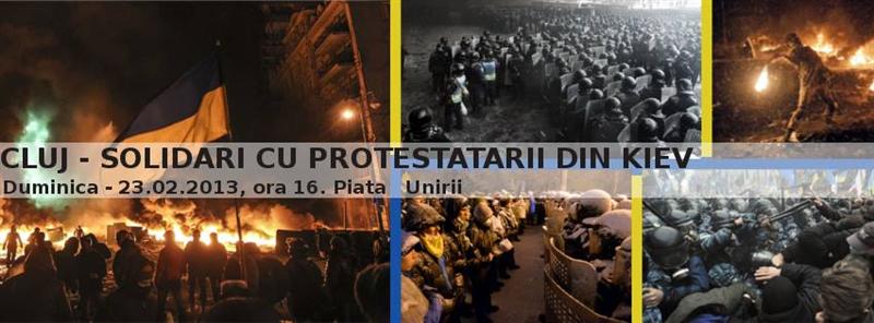 Clujenii ies în stradă pentru Ucraina 