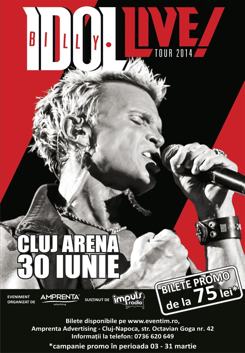Billy Idol concertează pe Cluj Arena. Cât costă biletele VIDEO