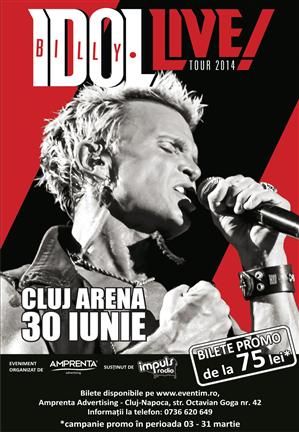 Billy Idol concertează pe Cluj Arena. Cât costă biletele VIDEO
