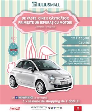 Iepuraşul de la Iulius Mall vine cu un premiu special: un Fiat 500 Cabrio (P)