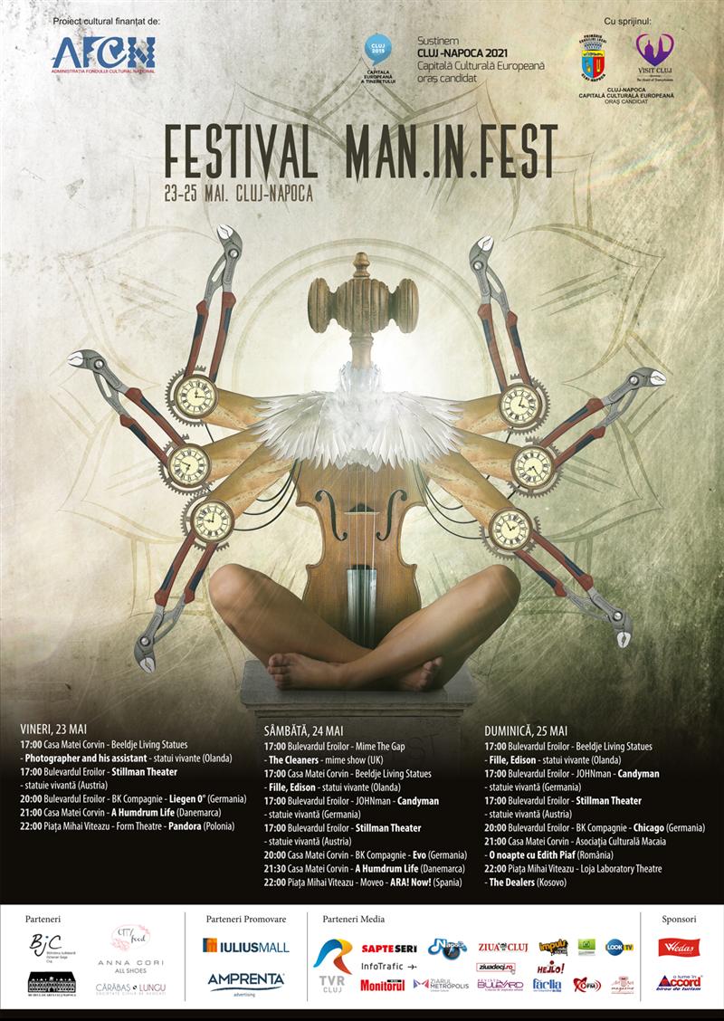 MAN.In.FEST aduce teatrul în stradă, la Cluj