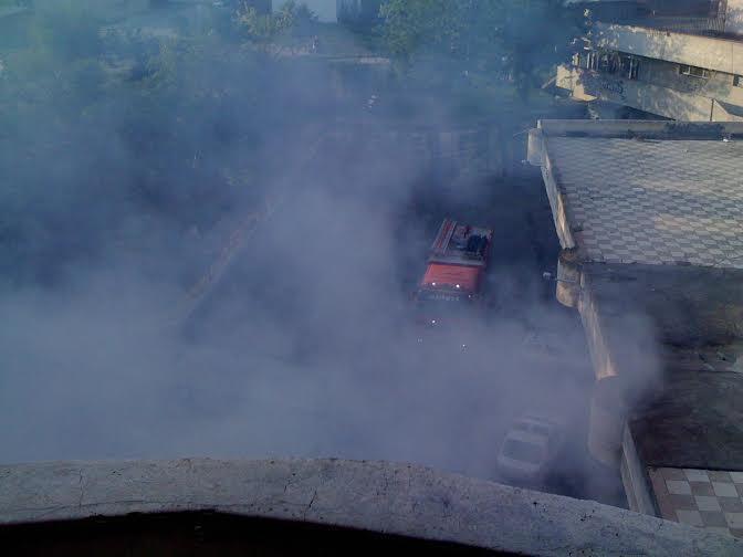 Incendiu în Gheorgheni, dis de dimineaţă FOTO