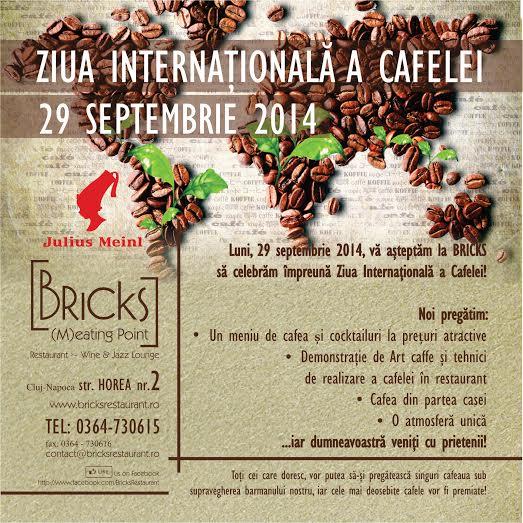 La Restaurantul BRICKS sărbătorim Ziua Internaţională a Cafelei (P)