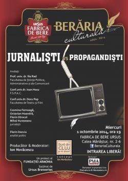 Confruntarea dintre jurnalişti şi propagandişti, la Berăria Culturală