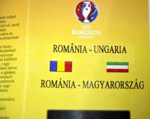 Fanii maghiari, iritaţi după ce au primit pliante informative cu steagul Ungariei prezentat greşit