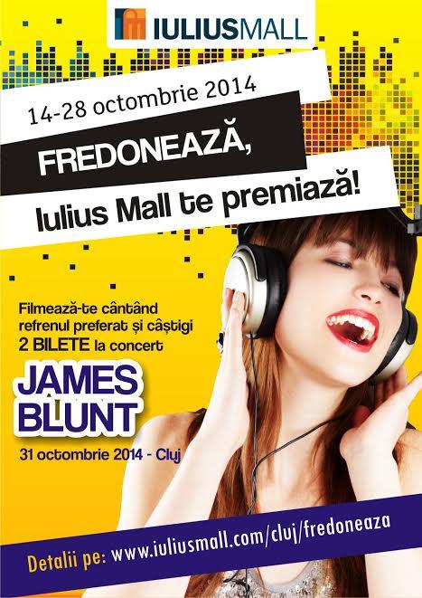 Fredoneaza! Iulius Mall te trimite la concertul James Blunt (P)