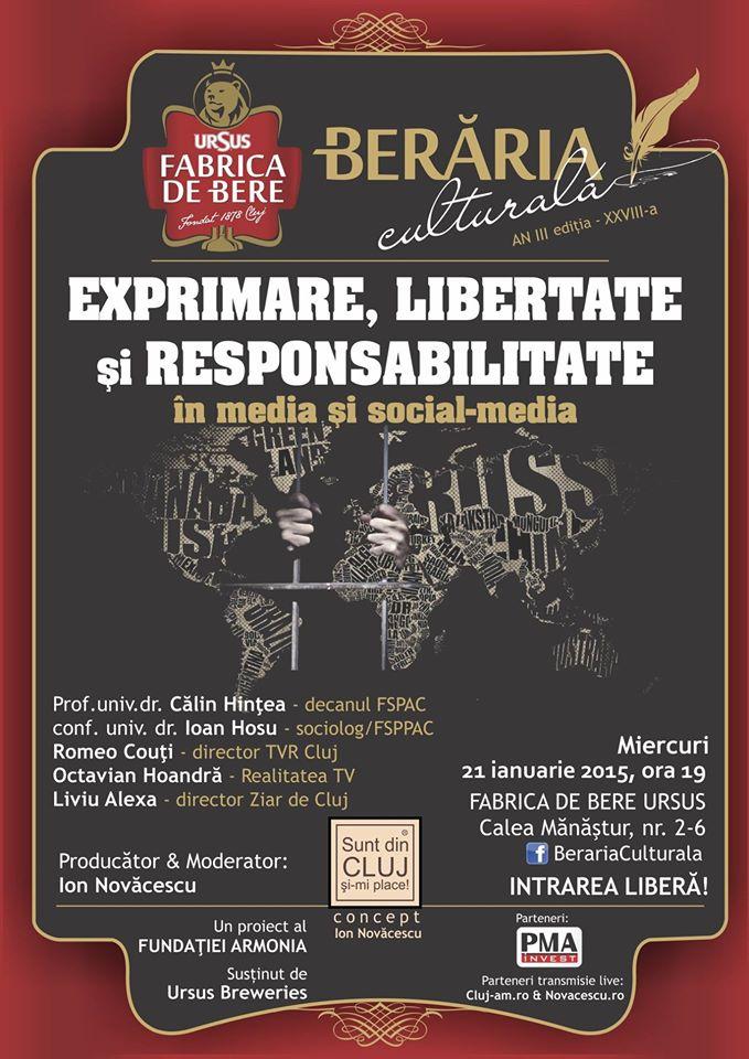 Berăria Culturală revine cu o dezbatere explozivă despre limitele libertății de exprimare