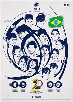 Campioanele mondiale de tineret din 1995, sărbătorite la Cluj, în pauza meciului de handbal feminin România - Serbia