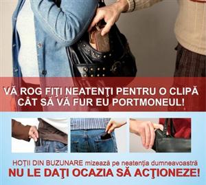 Săptămâna prevenirii criminalităţii: poliţiştii clujeni au distribuit fluturaşi